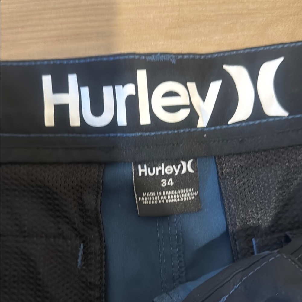 Men’s Hurley Blue Athletic Shorts with Modern Design size 34 - Picture 2 of 5
